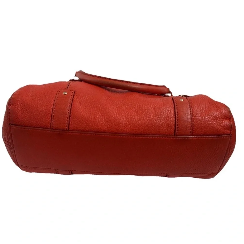 Kate Spade Handbag Tote Red Orange Shoulderbag Leather Purse
